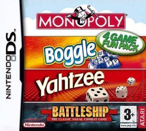 0788 - 4 Game Fun Pack - Monopoly + Boggle + Yahtzee + Battleship