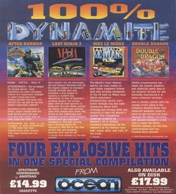 100% Dynamite - Double Dragon (1990)(Ocean)(Side B) ROM