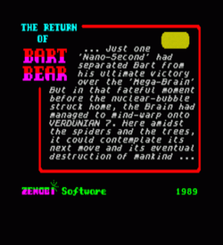 A Stroll In The Bleak Forest - The Return Of Bart Bear (1989)(Zenobi Software) ROM