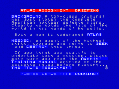 Atlas Assignment, The (1983)(Virgin Games)[a]
