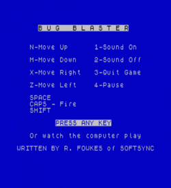 Bug Blaster (1984)(Crystal Computing)[16K] ROM