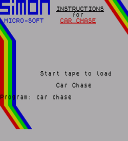 Car Chase (1982)(Simon Micro-Soft)[16K] ROM