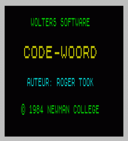 Code-Woord (1984)(Wolters Software)(nl)[aka Master Word] ROM