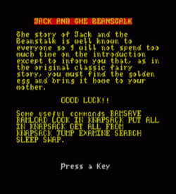 Jack And The Beanstalk (1988)(River Software) ROM