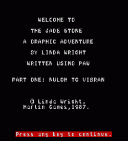 Jade Stone, The - Part 2 - Vibran To Kradoom (1987)(Zenobi Software)[re-release] ROM