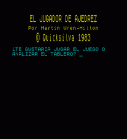 Jugador De Ajedrez, El (1983)(Investronica)(es)[aka Chess Player, The] ROM