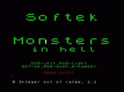 Monsters In Hell (1983)(Softek Software International)[16K]