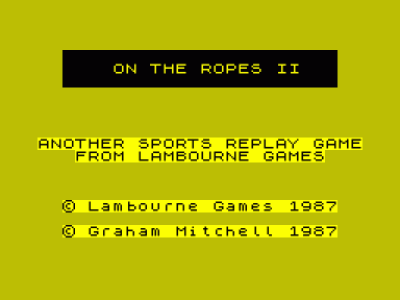 On The Ropes II (1987)(Lambourne Games)(Side B)