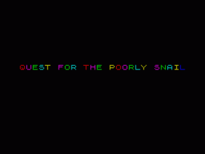 Quest For The Poorly Snail (1988)(Futuresoft)(Side A)[a]