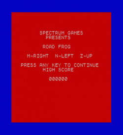 Road Frog (1983)(Spectrum Games)[16K] ROM