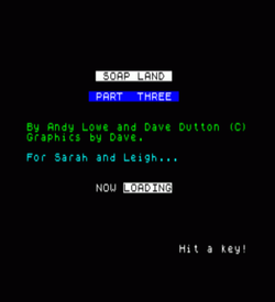 Soap Land (1987)(Zodiac Software)(Part 1 Of 3) ROM