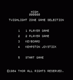 Twilight Zone (1984)(Thor Computer Software)[a2] ROM